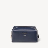 London Makeup Bag Navy Pebble