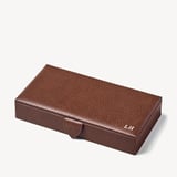Men's Cufflink Box Tobacco Pebble