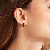 Enamel Earrings & Bangle Set Black Enamel & 18ct Gold Plated
