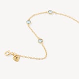 Gemstone Necklace & Bracelet Set Swiss Blue Topaz & 18ct Gold Vermeil