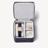 Travel Watch & Ring Box Navy Pebble