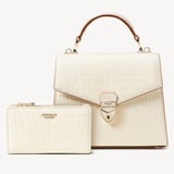 Mayfair® Coin & Card Wallet Ivory Patent Croc