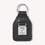 Shield Plaque Keyring Black Pebble