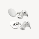 Pheasant Sterling Silver Personalised Cufflinks Sterling Silver 925