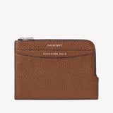 Zipped Travel Wallet Tobacco Pebble