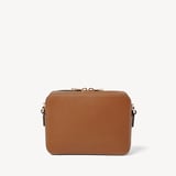 Camera Crossbody Tan Woven Leather