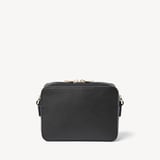 Camera Crossbody Black Woven Leather