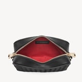 Camera Crossbody Black Woven Leather