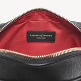 Camera Crossbody Black Woven Leather