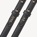Camera Crossbody Black Woven Leather