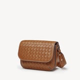 Ella Crossbody Tan Woven Leather