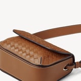 Ella Crossbody Tan Woven Leather