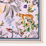 Tigers & Leopards Silk Scarf Lilac Pure Silk