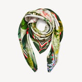 Secret Forest Silk Scarf Green Pure Silk