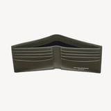 8 Card Billfold Wallet Forest Green Pebble