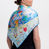 We Can Dream Again Silk Scarf Multi-Coloured Pure Silk