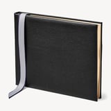 A4 Classic Leather Guest Book Black Pebble