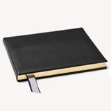 A4 Classic Leather Guest Book Black Pebble
