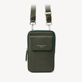 Reporter Crossbody Phone Bag Forest Green Pebble