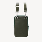 Reporter Crossbody Phone Bag Forest Green Pebble