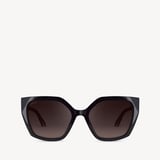 Como Square Sunglasses Black Crystal 
