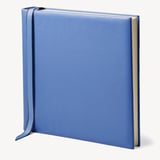 14-inch Leather Photo Album Capri Blue Pebble