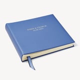 14-inch Leather Photo Album Capri Blue Pebble