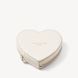 Medium Heart Jewellery Case Ivory Pebble