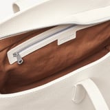 Zipped East West Tote Chalk White Pebble