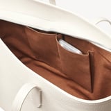 Zipped East West Tote Chalk White Pebble