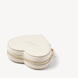 Medium Heart Jewellery Case Ivory Pebble
