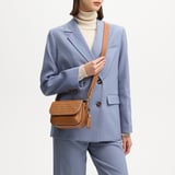 Ella Crossbody Tan Woven Leather