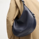 Soho Large Crescent French Navy Milled Pebble