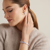 Enamel Hoop Earrings Lavender Enamel & 18ct Gold Plated 