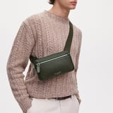 Reporter Compact Crossbody Forest Green Pebble