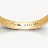 Thin Love Hearts Bangle Ivory Enamel & 18ct Gold Plated