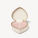 Heart Ring Box Ivory Pebble
