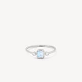 Gemstone Ring Rainbow Moonstone & Sterling Silver 925