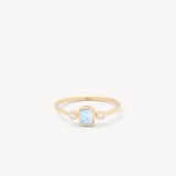Gemstone Ring Rainbow Moonstone & 18ct Gold Vermeil