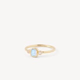 Gemstone Ring Rainbow Moonstone & 18ct Gold Vermeil