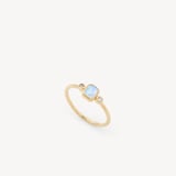 Gemstone Ring Rainbow Moonstone & 18ct Gold Vermeil