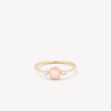 Gemstone Ring Rose Quartz & 18ct Gold Vermeil