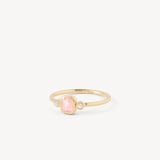 Gemstone Ring Rose Quartz & 18ct Gold Vermeil