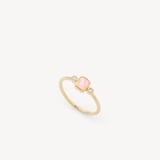 Gemstone Ring Rose Quartz & 18ct Gold Vermeil
