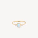 Set of 3 Gemstone Rings Smoky Quartz, Rainbow Moonstone & Rose Quartz