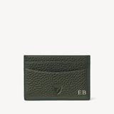 Slim Credit Card Holder Forest Green Pebble