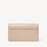 Mayfair®Clutch Soft Taupe Patent Croc
