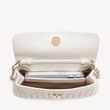 Sunrise Sunset Clutch Chalk White Woven Leather