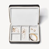 Large Travel Jewellery Case Black Pebble