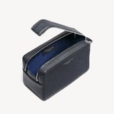 Double Zip Mount Street Wash Bag Navy Pebble